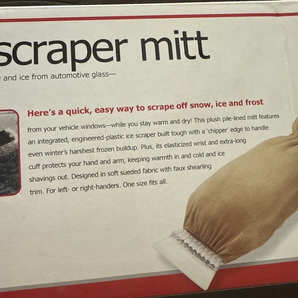 Windshield Car Ice Scraper Mitt NIB
