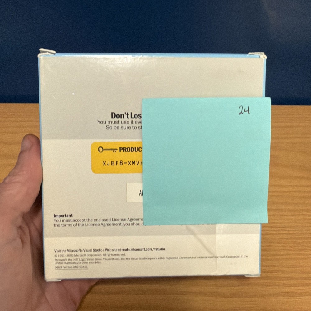 Microsoft Visual C# .NET Standard 2003 with Key + Basic.net with Product Key lot