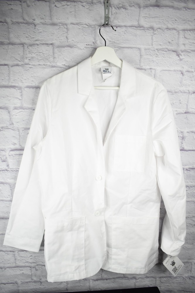META Lab Coat White Size 12T - NEW