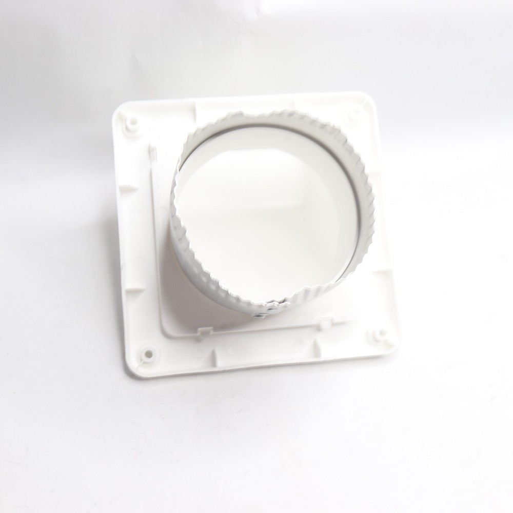 Lambro Under Eave Vent with Weather Damper and Tail Pipe Plastic 4"