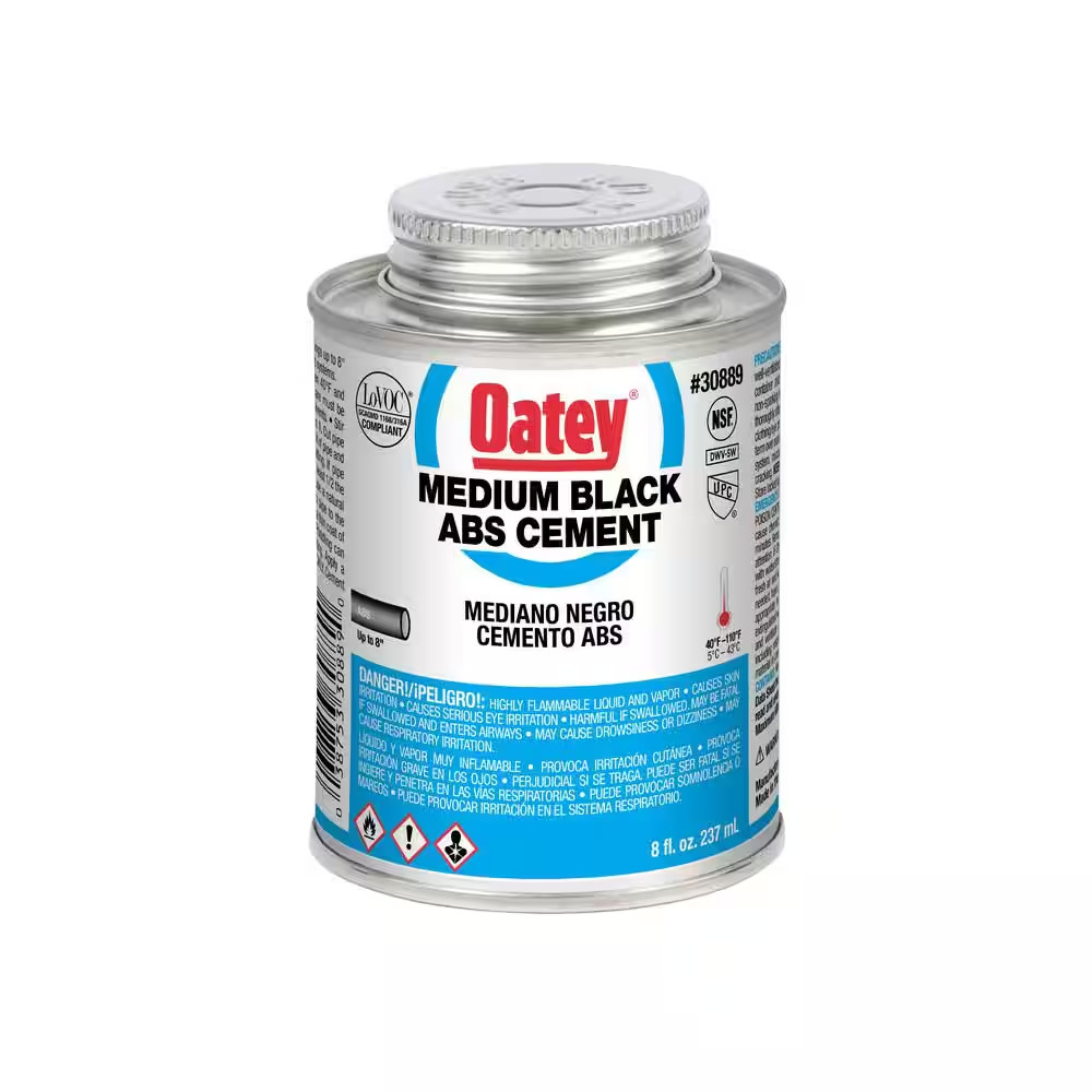 8 Oz. Medium Black ABS Cement