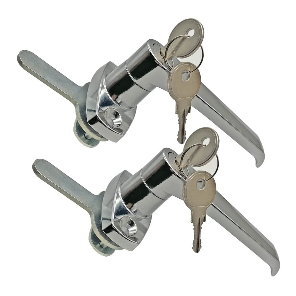 2 Sets Level Handle Cam Lock,L-Type Locking Door Handle,Cabinet Handle Lock