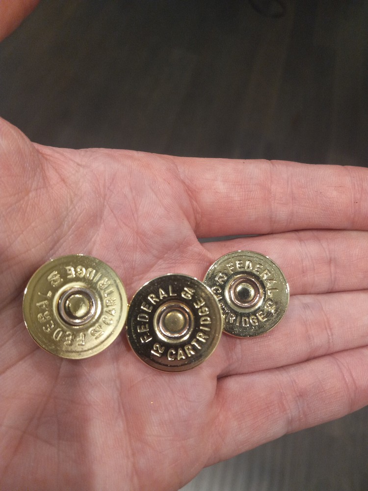 Federal Shotgun Shell Jacket Buttons