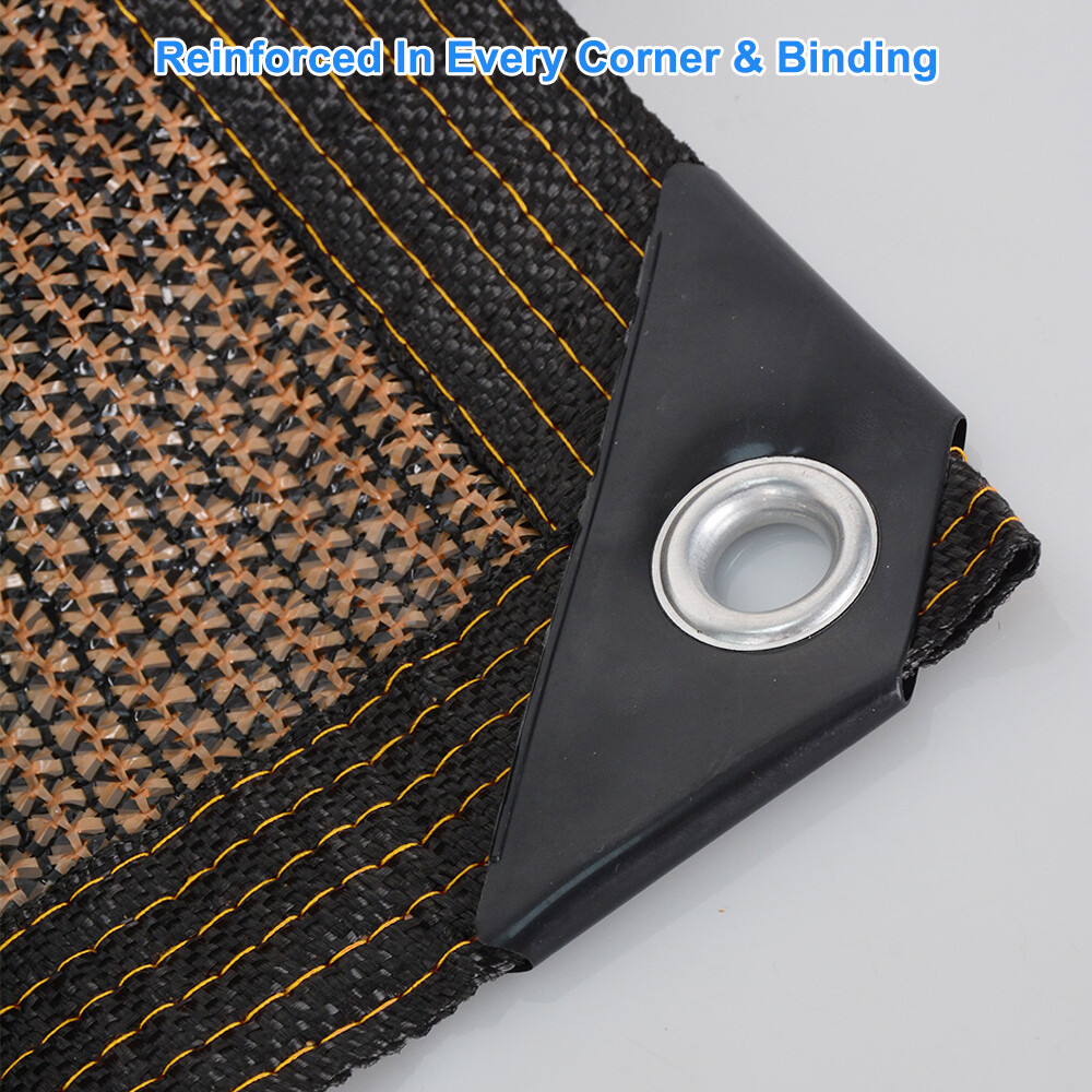 90% Patio Sun Shade Cloth Privacy Screen Pergola Car Ports Canopy With Grommets