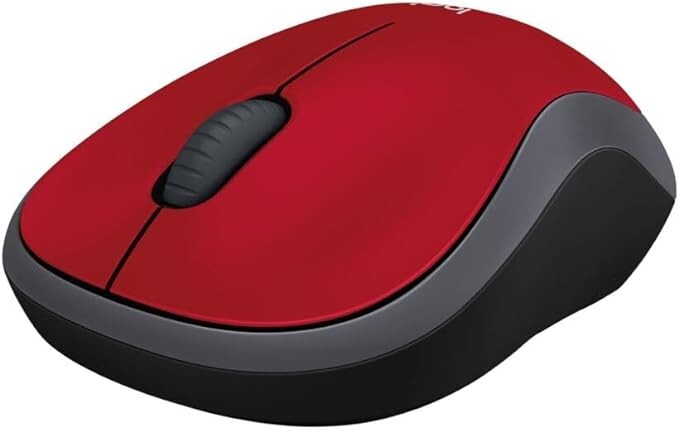 Logitech M185 Wireless Mouse - Red - NO USB RECEIVER