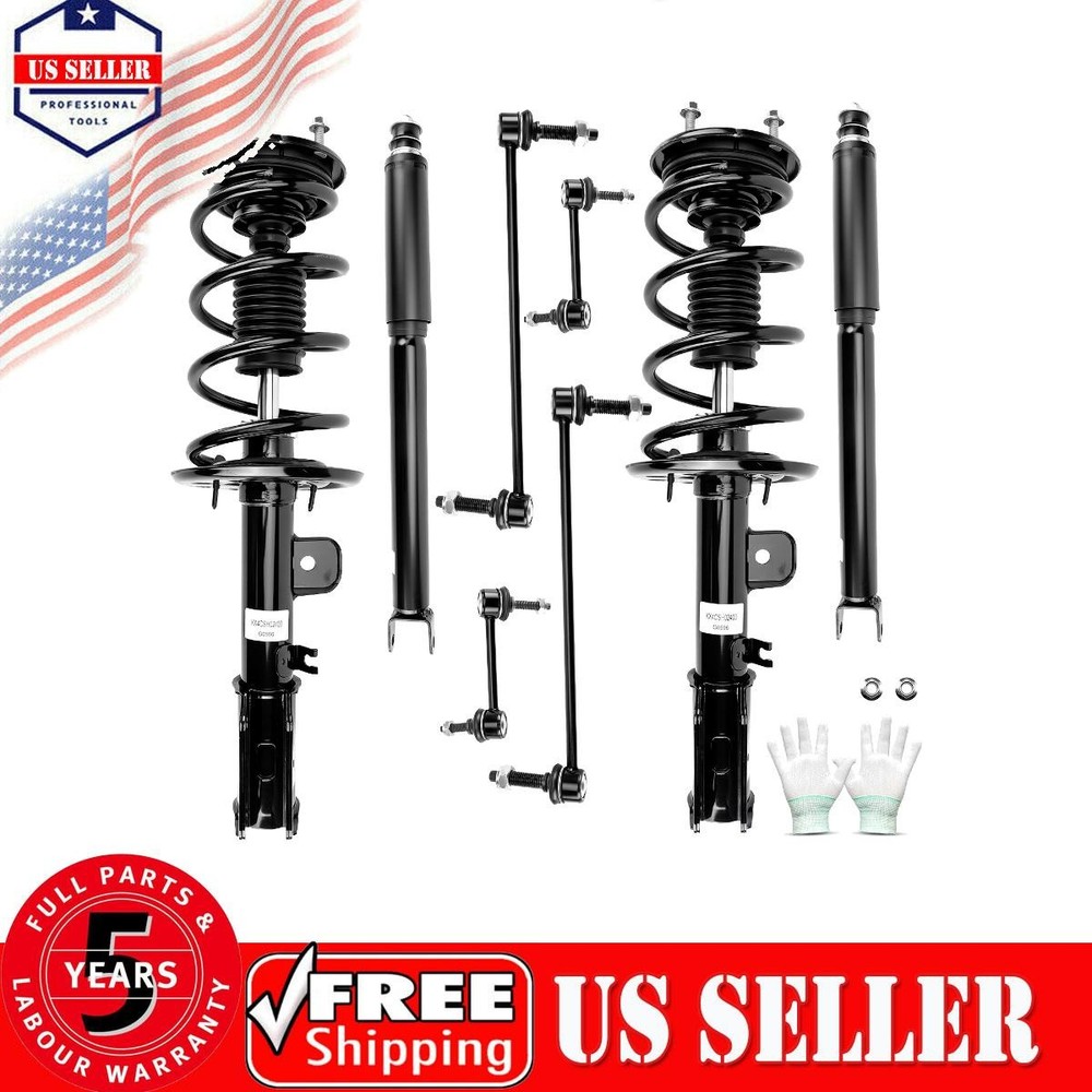 For 2013-2018 Ford Explorer Front Struts & Coil Spring Rear Shocks Sway Bars Kit
