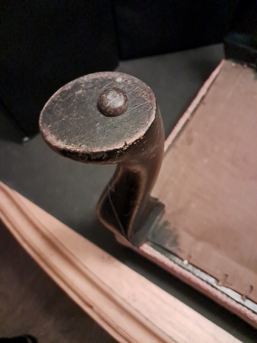 VINTAGE NEEDLEPOINT FLORAL DESIGN TOP WITH HAND PAINTED LEGS FOOTSTOOL