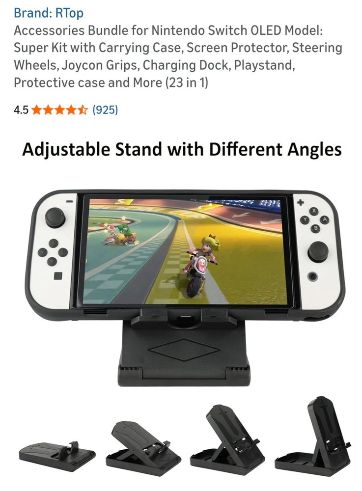 Accessories Bundle for Nintendo Switch OLED Model: Super Kit with Carrying Case,