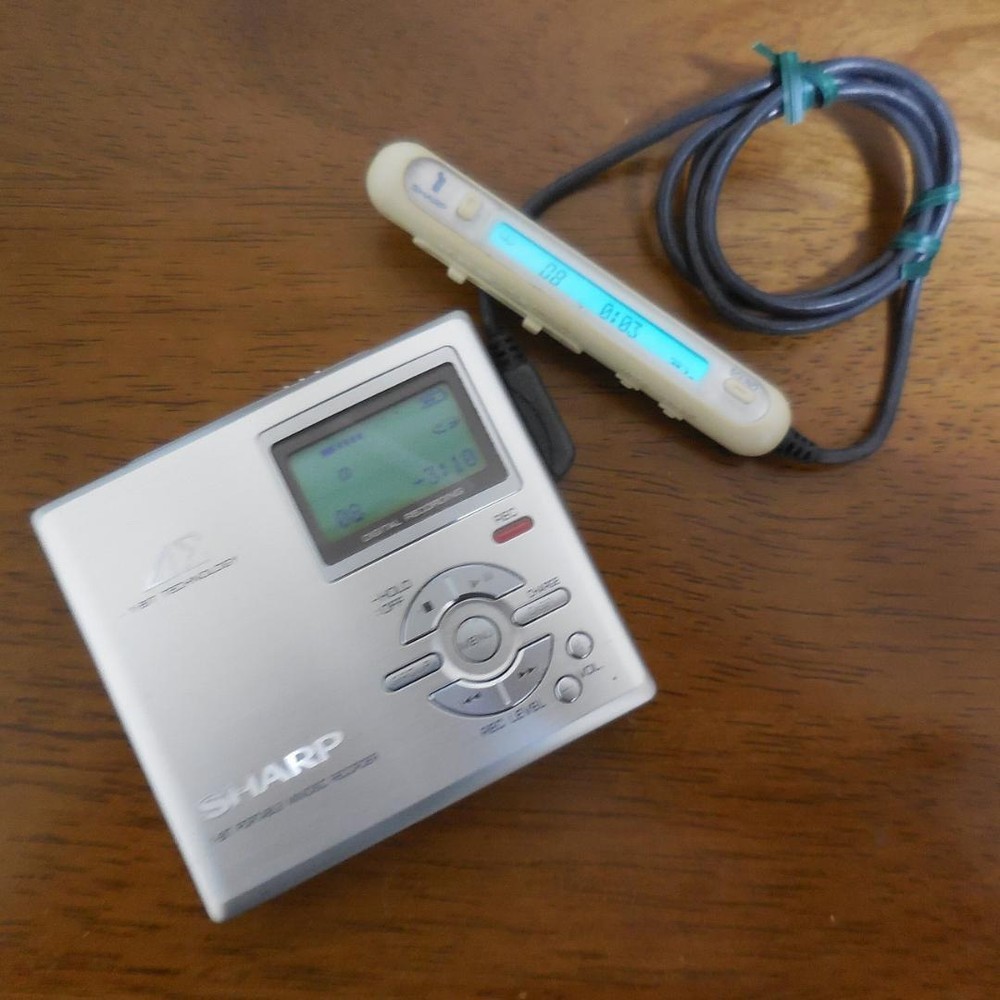 SHARP MD-DR7-S MD Recorder 1-BIT Portable Working Confirmed