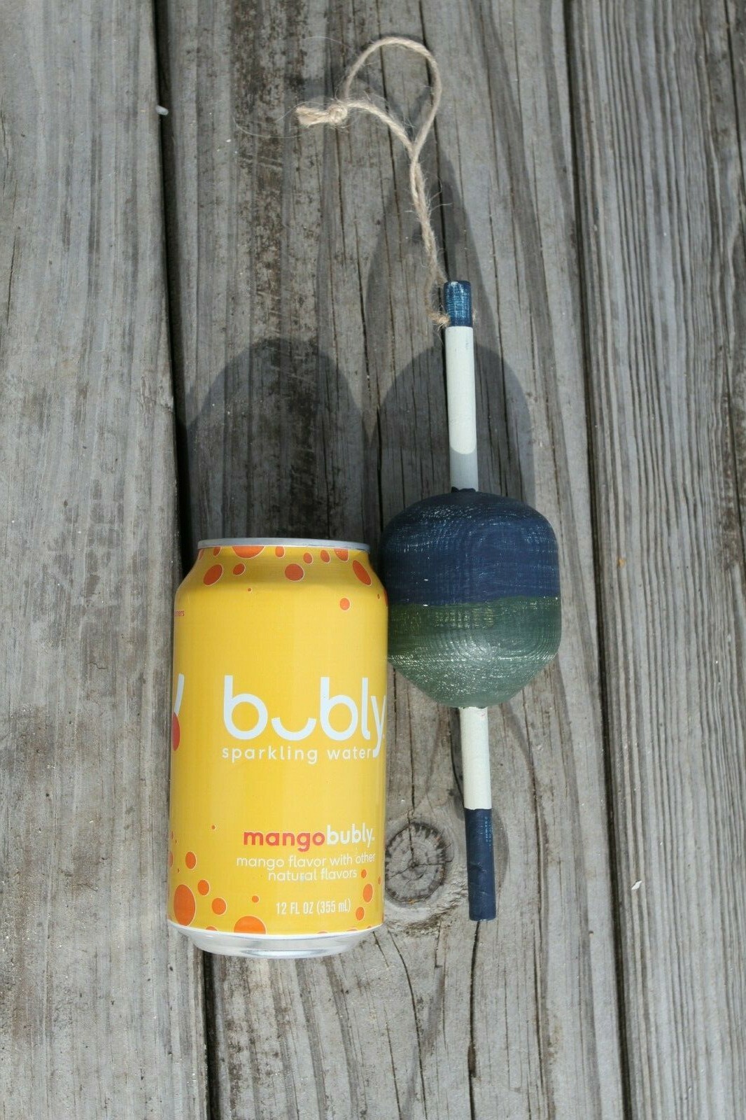 Vintage Style Commercial Fishing Net Marker Weathered Look Wood Buoy, WF-1