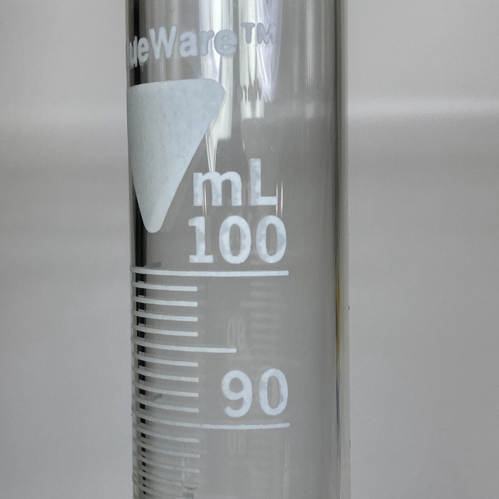 VTG Value Ware Glass 100mL Single Scale Graduated Cylinder Hex Base
