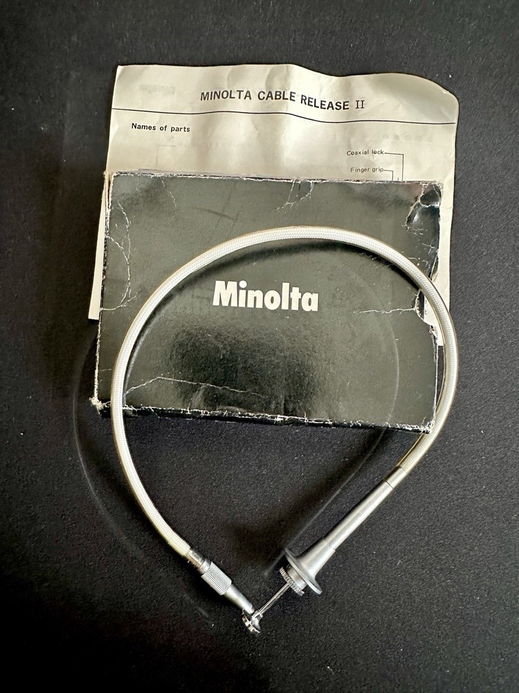New Minolta Cable Release II NOS - Shutter Release w/ Coaxial Lock, Box & Manual