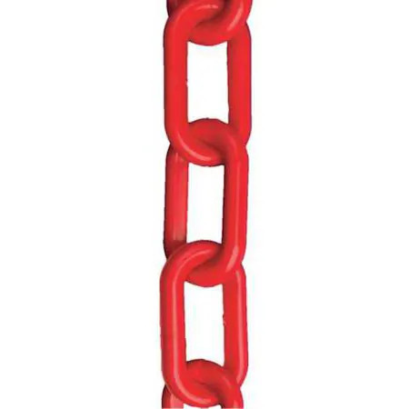 Plastic Chain, Red, 100 Ft Length, Gloss, 80005-100