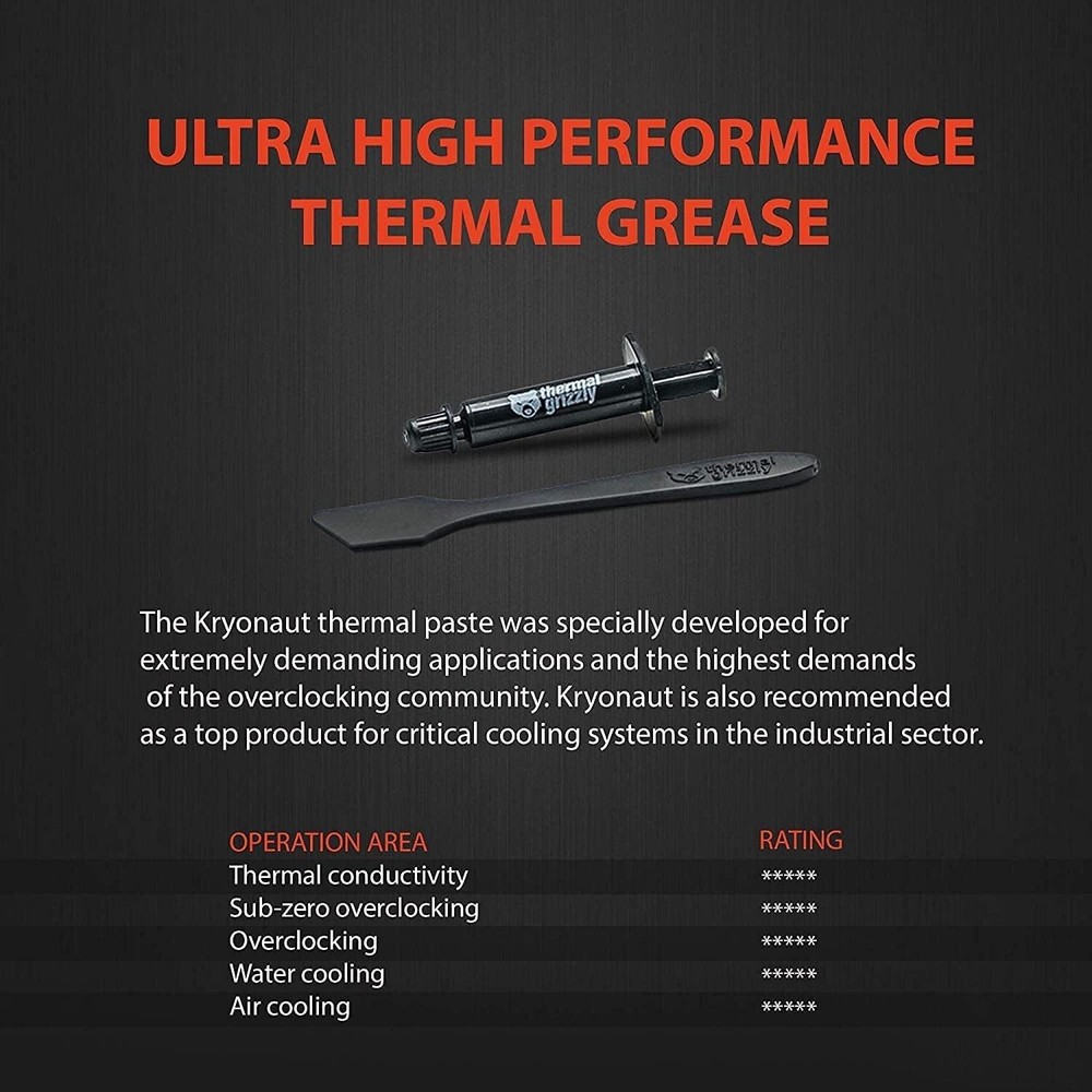 Thermal Grizzly Kryonaut - High-Performance CPU Thermal Paste (3 Pack Combo)