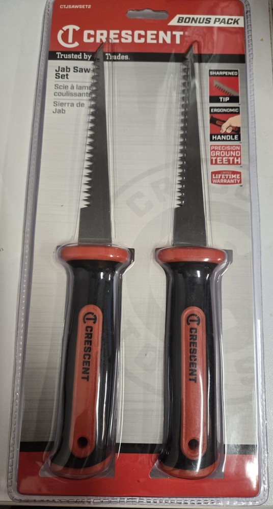 2 Pack! Crescent 6" Drywall Jab Saw Set w/ Sharpened Tip - CTJSAWSET2
