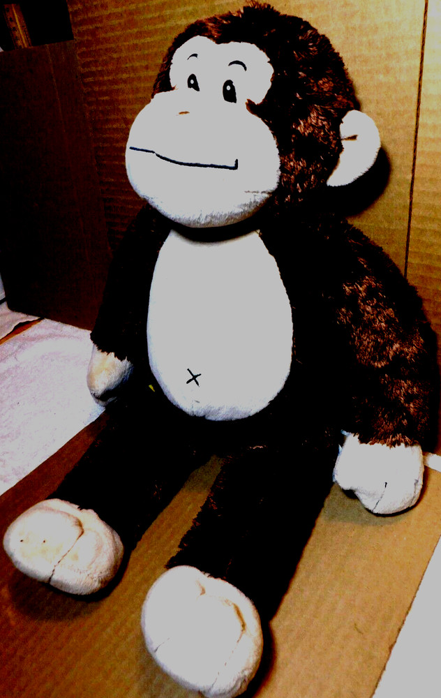 Build-A-Bear~Brown Chimpanzee Monkey Stuffed Animal 18"