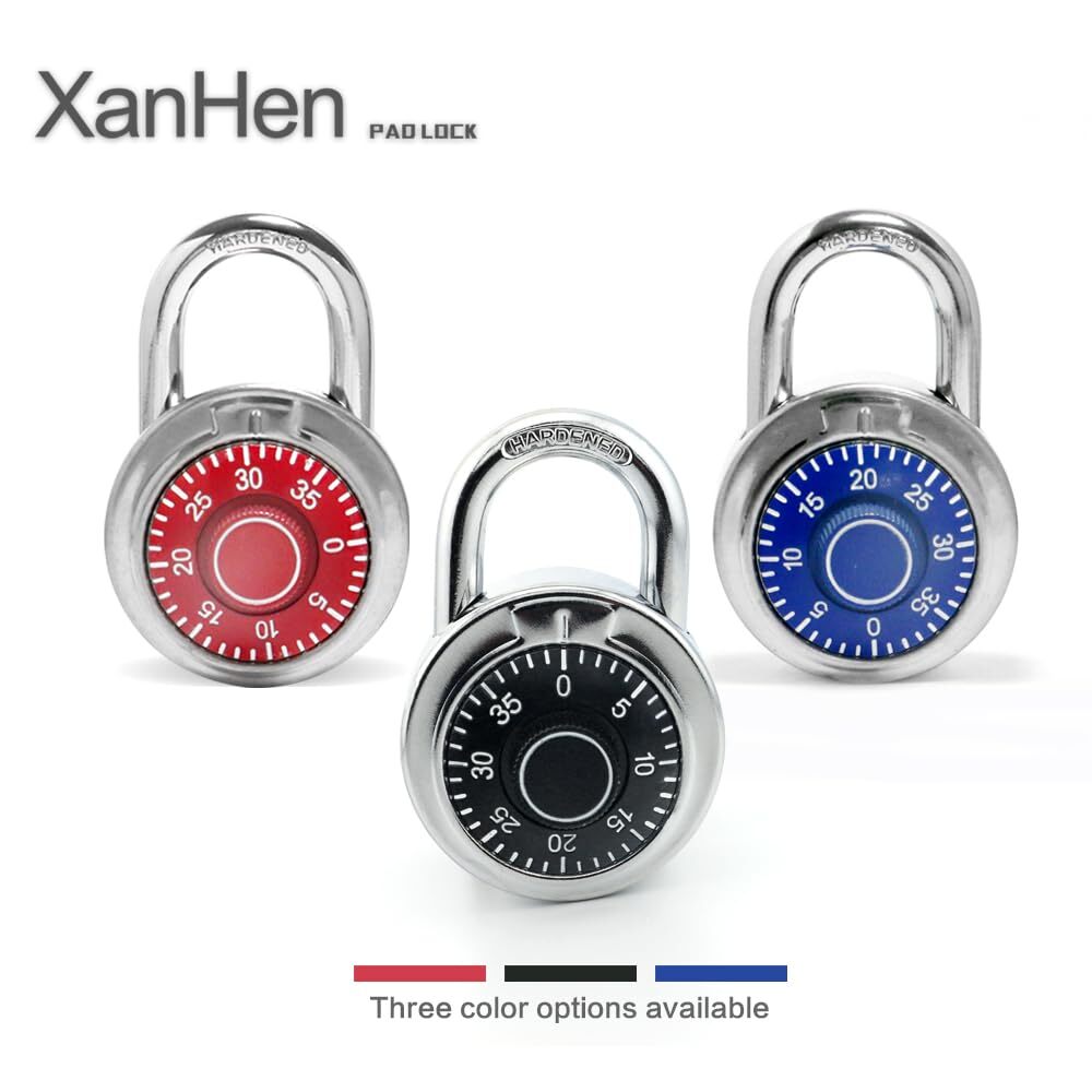 Standard Dial Combination Lock with Different Combinations Black Turnplate Pr...