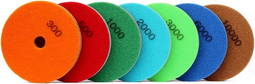Surface Leveling & 5" Diamond Pads Polishing Diamond Cup Wheel Set