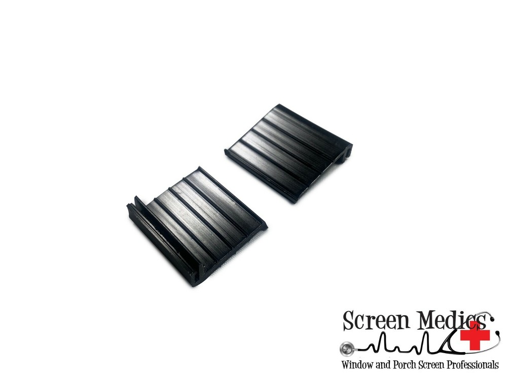 4 Pack - Black Pull Tabs for Window Screens - Hard PVC