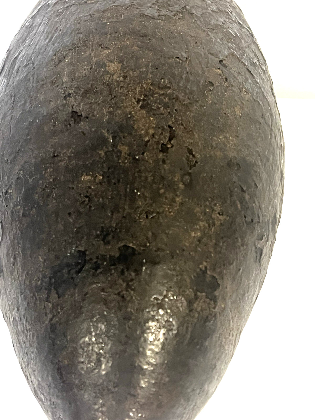 Antique Native American Indian Hand Made Clay Pottery Jug; with Stand