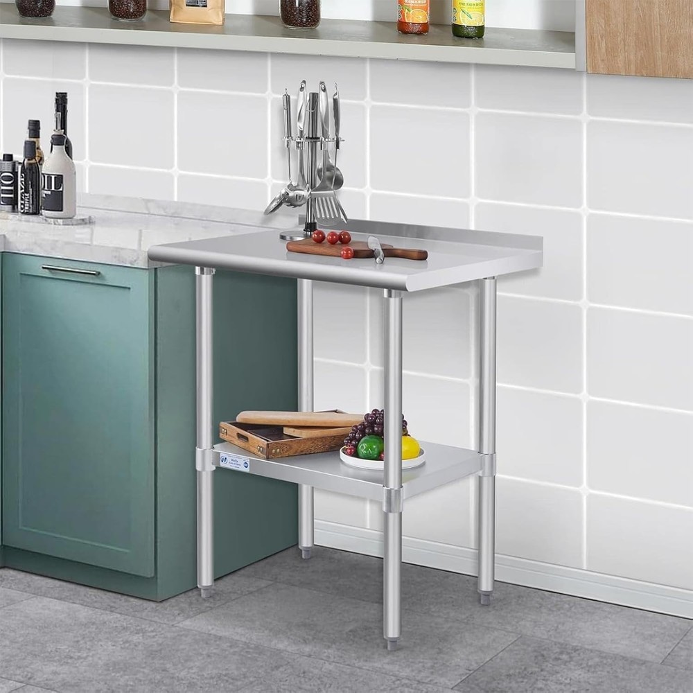 Durable Stainless Steel Table with Undershelf - Perfect for Restaurant Use