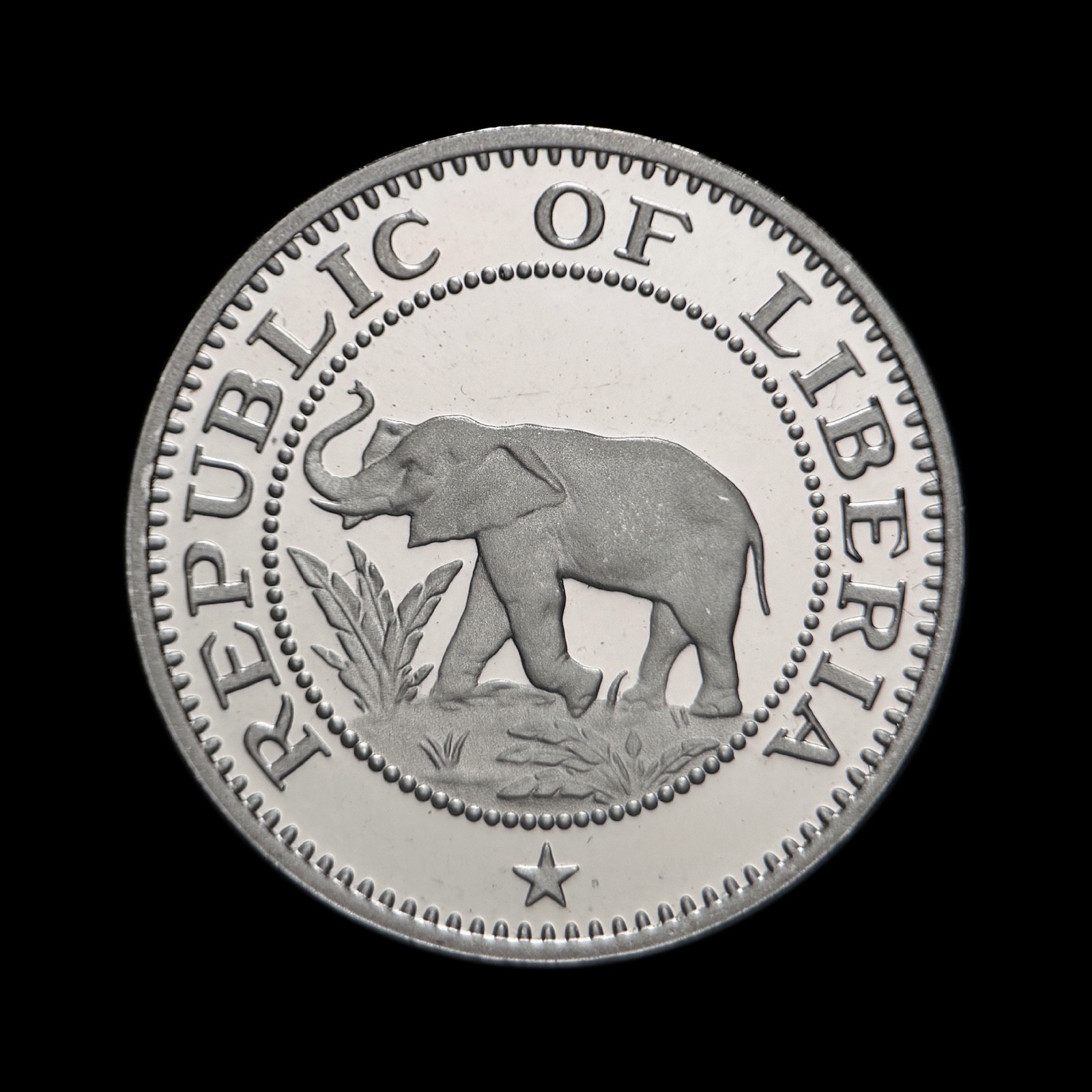 LIBERIA. 1976, 5 Cents - African Forest Elephant, Royal Mint Wales RARE 1 Proof