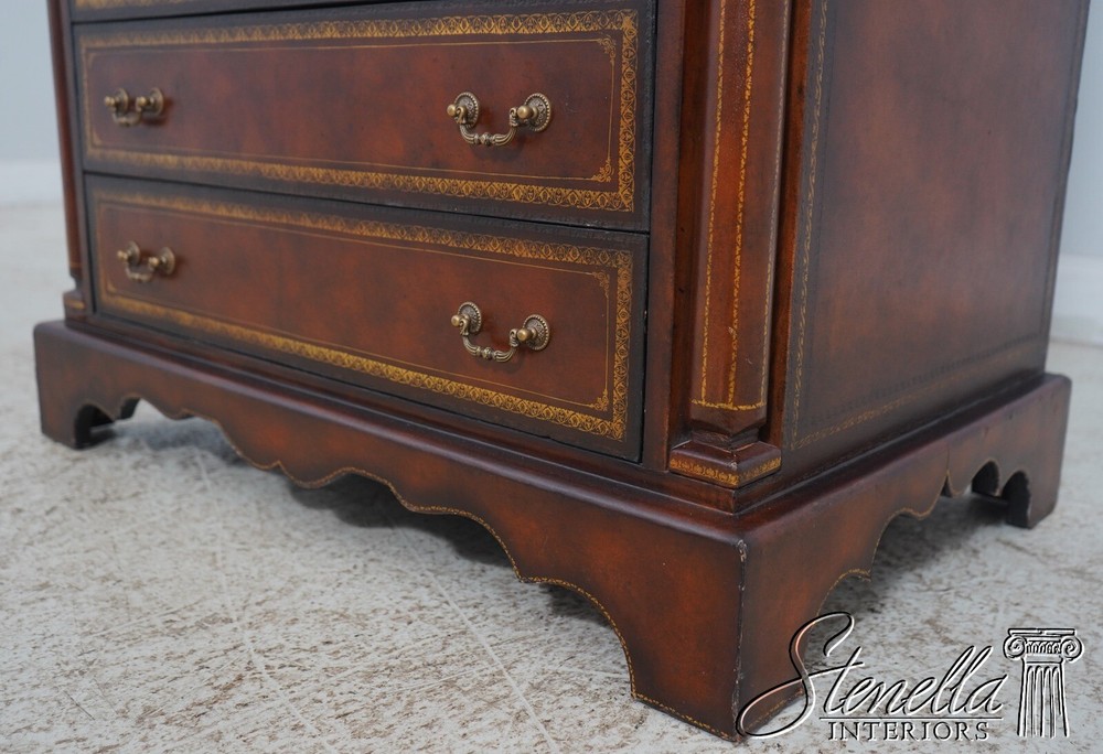 F64295EC: MAITLAND SMITH Tooled Leather Slant Front Desk