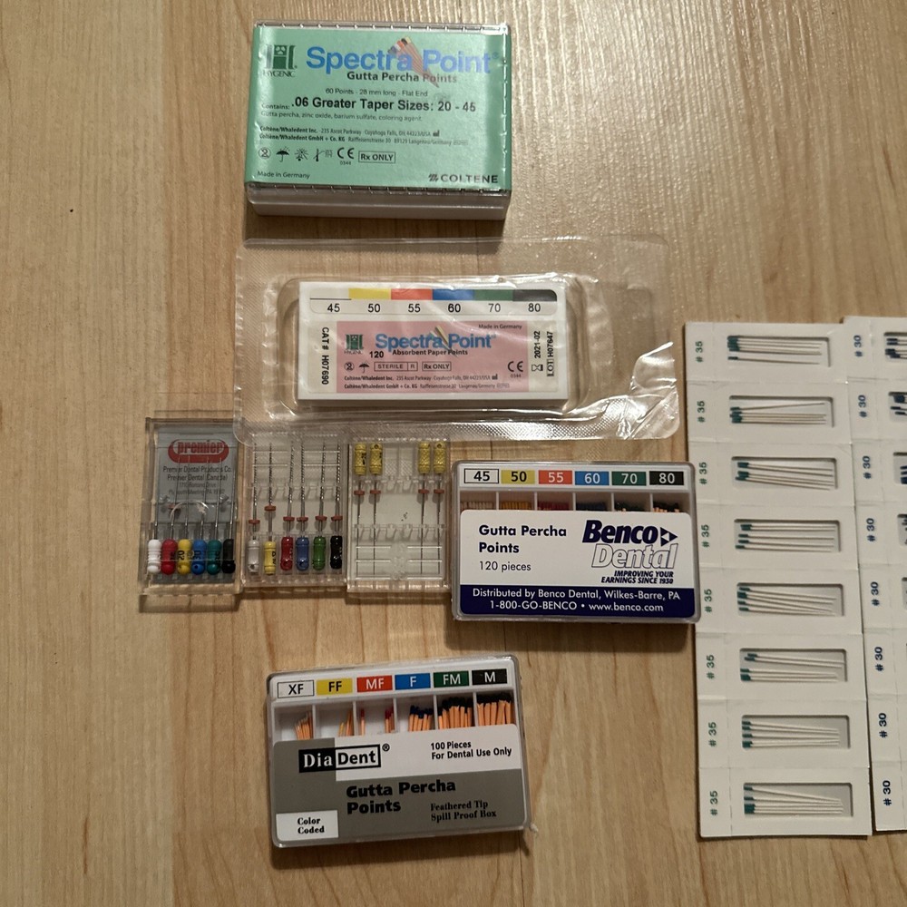 Assortment Gutta Perch’s Points, Absorbent Paper Points, Endo Files Kit