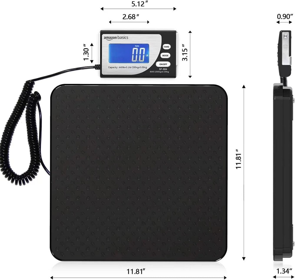 Robust Digital Postal Scale - 440 lb Max Capacity & 10 oz Minimum Load Weight