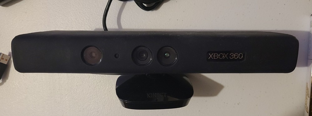 Microsoft Xbox 360 Black Kinect Sensor with Accessory, Cables and Game