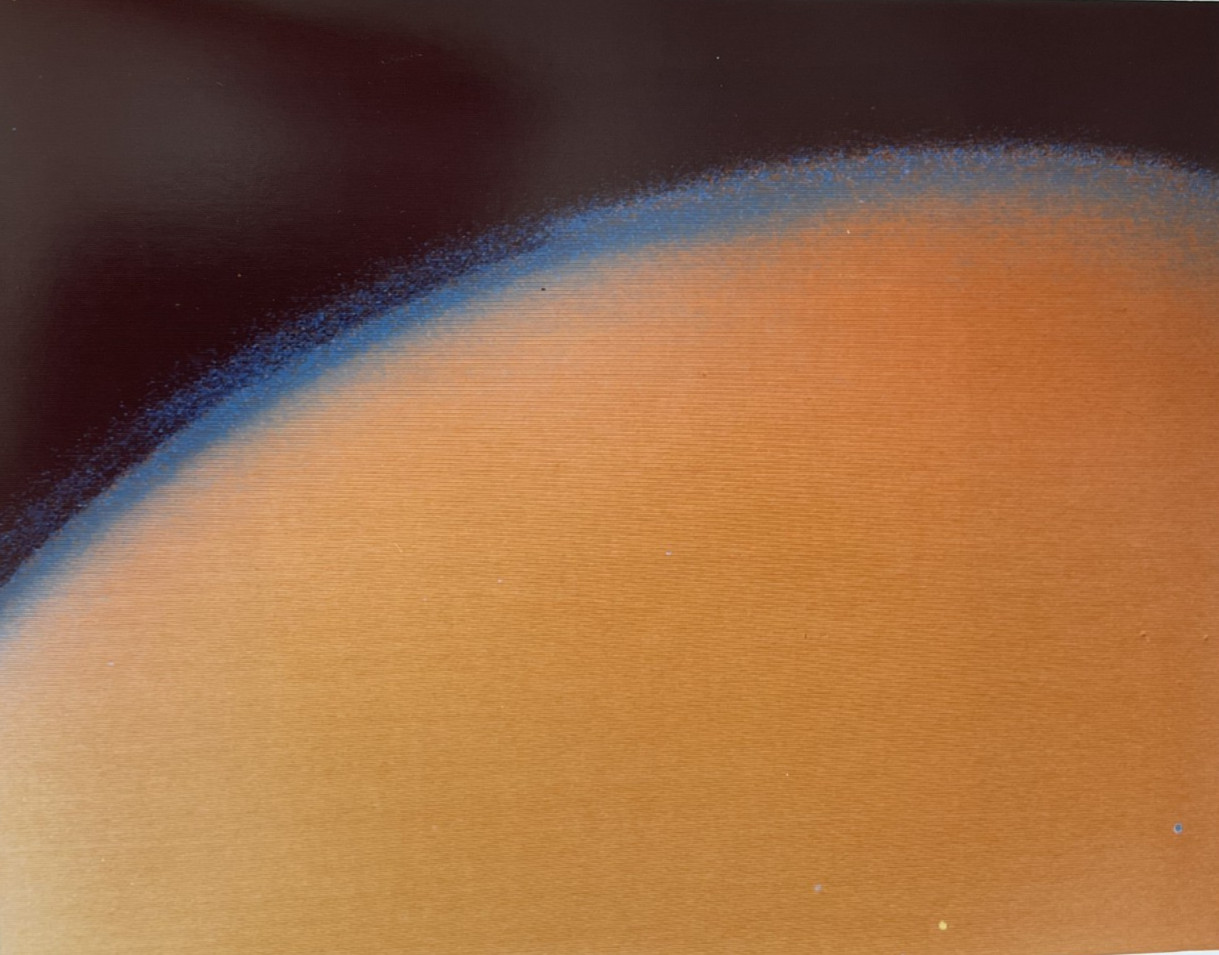 VINTAGE SPACE NASA PHOTO SATURN MOON TITAN VOYAGER  JPL KODAK PAPER