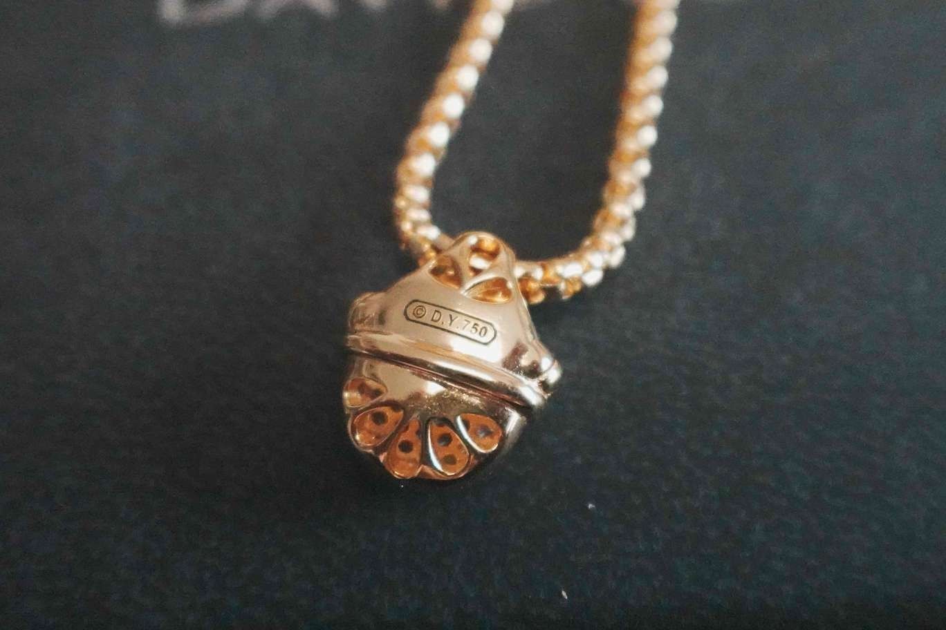 NEW/DavldYurmanHalf&Moon*Diamond Pendant Necklace 17"