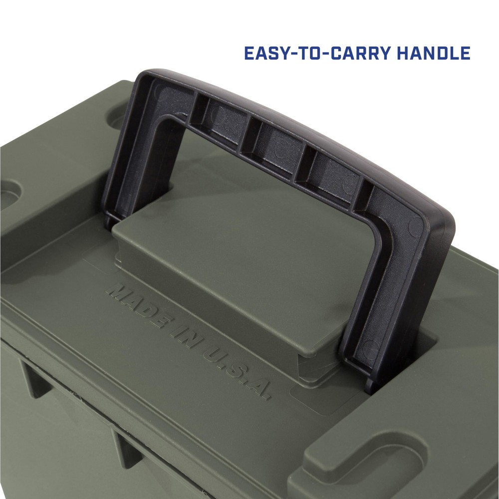 Sheffield 12626 Ammo Storage Box, Stackable .30 Cal Standard Single, Green