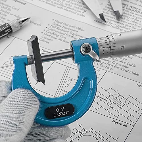 Outside Micrometer Set, 0-4" Machinist Micrometer, 4 Pcs Machinist Tool Set,