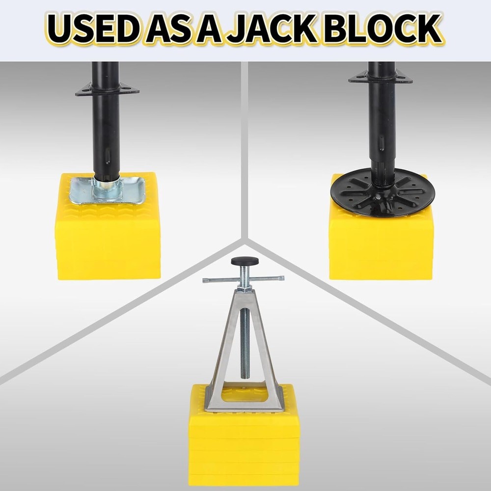 12Pack RV Leveling Blocks Stackable Jack Blocks Interlocking Leveling Pad Travel