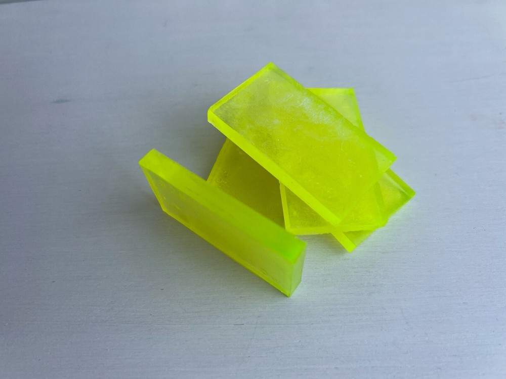 Radiant Glow:Rectangular Green Uranium Glass - UV Reactive, Glows under UV Light