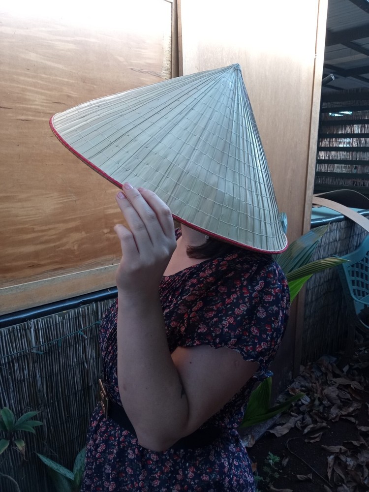 Bamboo straw hat Vietnameese Style