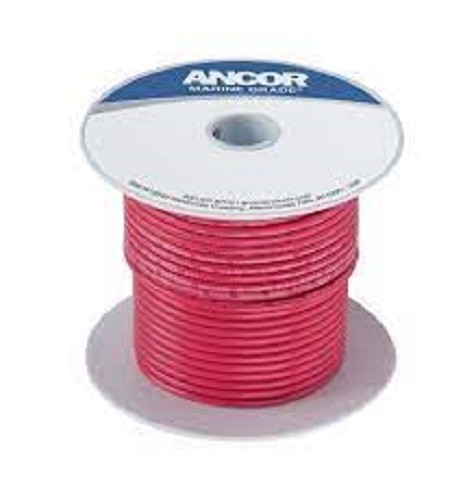 Tinned Copper Wire, 10 AWG (5mm2), Red - 8ft