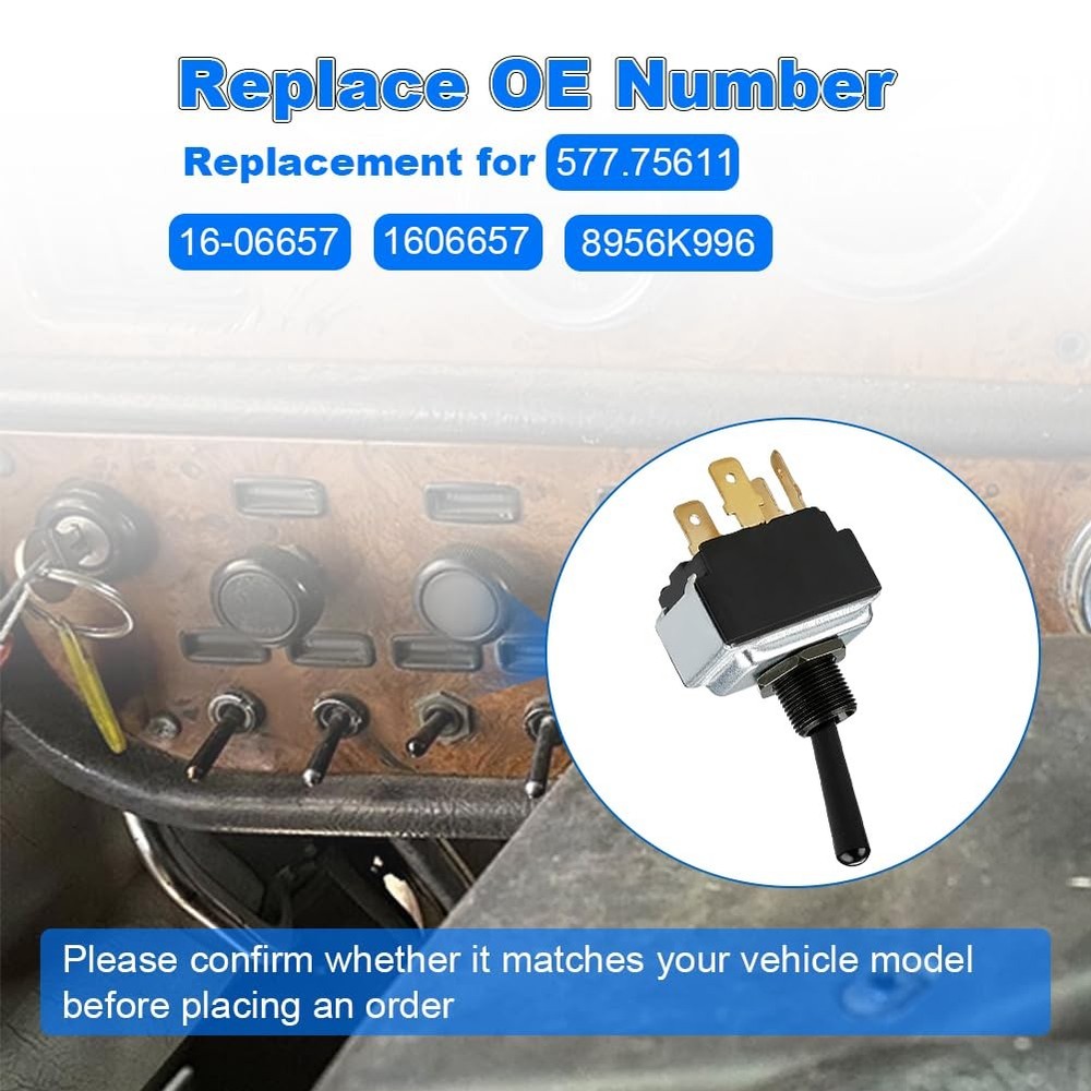 Headlight Switch Toggle Switch Replacement for 577.75611 16-06657 1606657 895...
