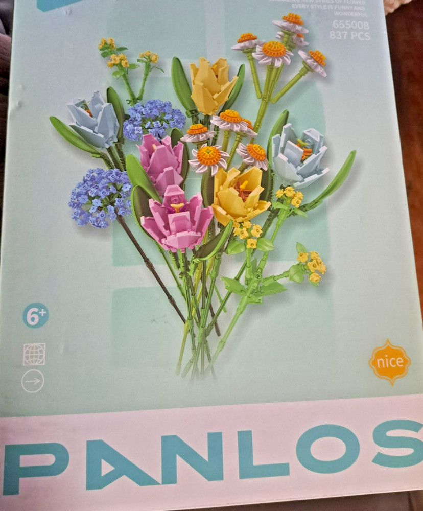 building bricks flowers (lego like)