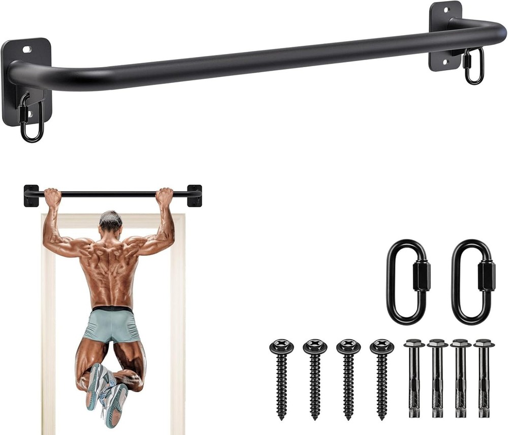 Heavy Duty Welded Pull Up Bar, Versatile Doorway Wall Mount, Joist Mounted