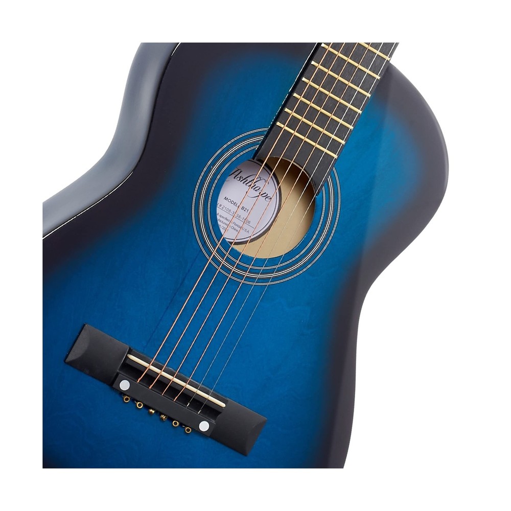 Ashthorpe 30-inch Beginner Acoustic Guitar Package (Blue), Basic Starter Kit ...