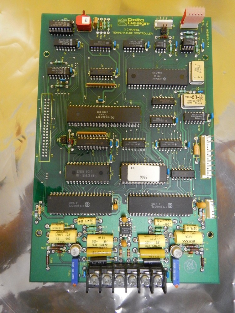 Delta Design 1658643-501 2 Channel Temperature Controller Board PCB Used Working