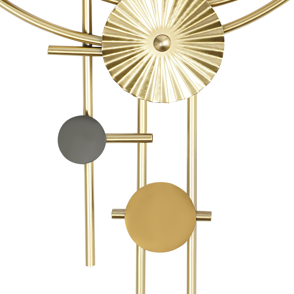 Modern Gold Wall Clock, Elegant Design, Silent Movement, Wall Mount Decor