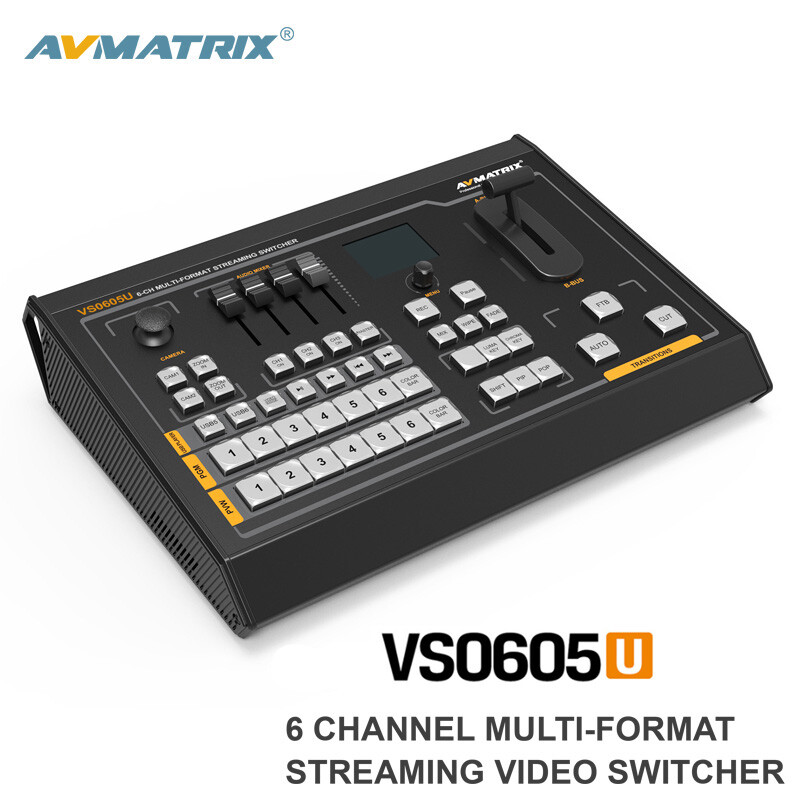 Avmatrix VS0605 VS0605U 6Ch SDI/HDMI Multi-Format Video Switcher Live Streaming