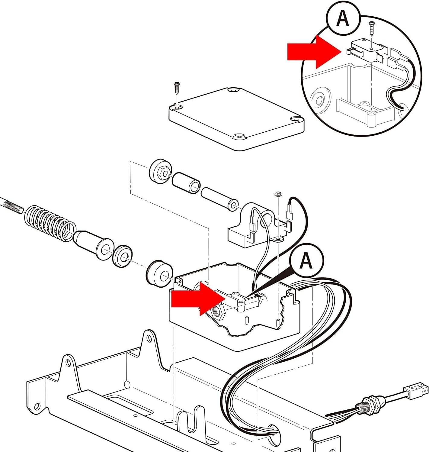 EZGO Accelerator Micro Switch 1994 up PDS/DCS Golf Cart ITS Pedal Box