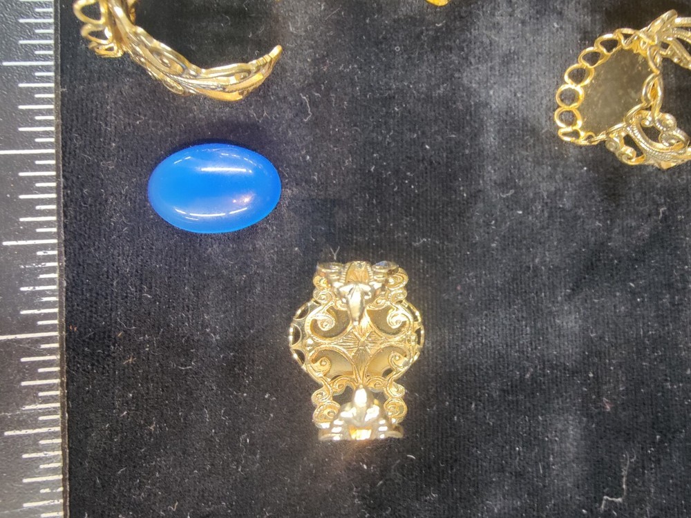 5pcs 13x18mm Cabochon Ring Settings Gold Plated