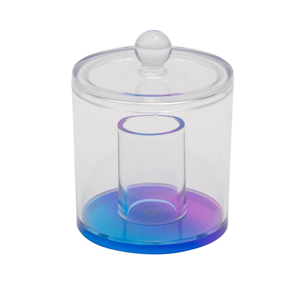 Q-Tip and Cotton Holder Compact Plastic Marble Design