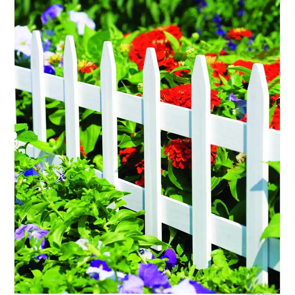 18 In. H 36 In. W White Wood Picket Garden Fence