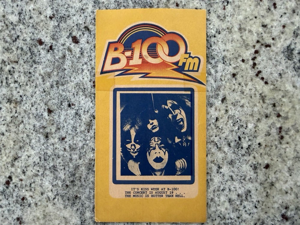 KISS 1977 COVER RADIO SURVEY SAN DIEGO GENE PAUL ACE AUCOIN VINTAGE MEGA RARE